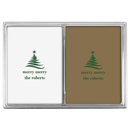 Artistic Christmas Tree Double Deck Playing Cards